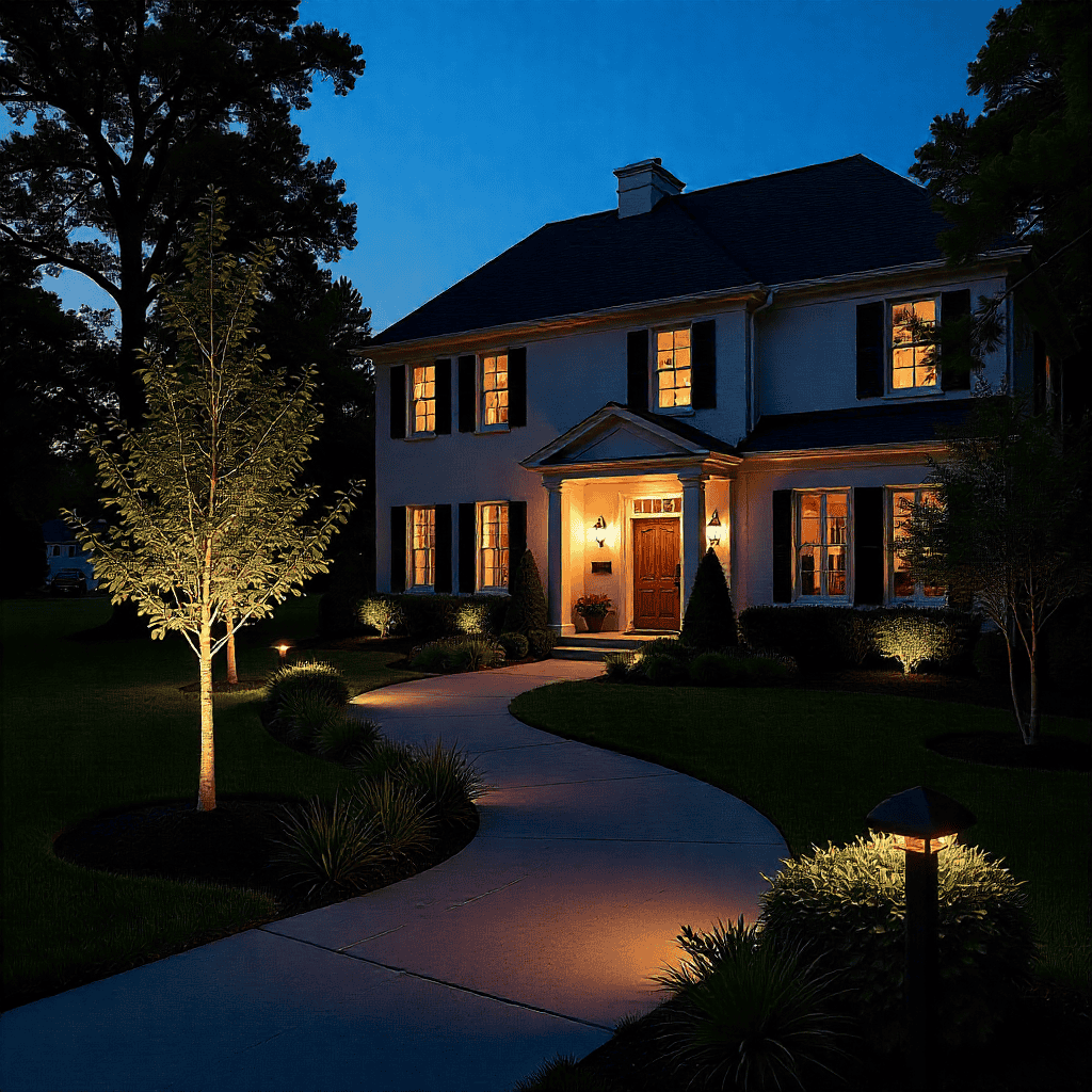 Modern residential landscape